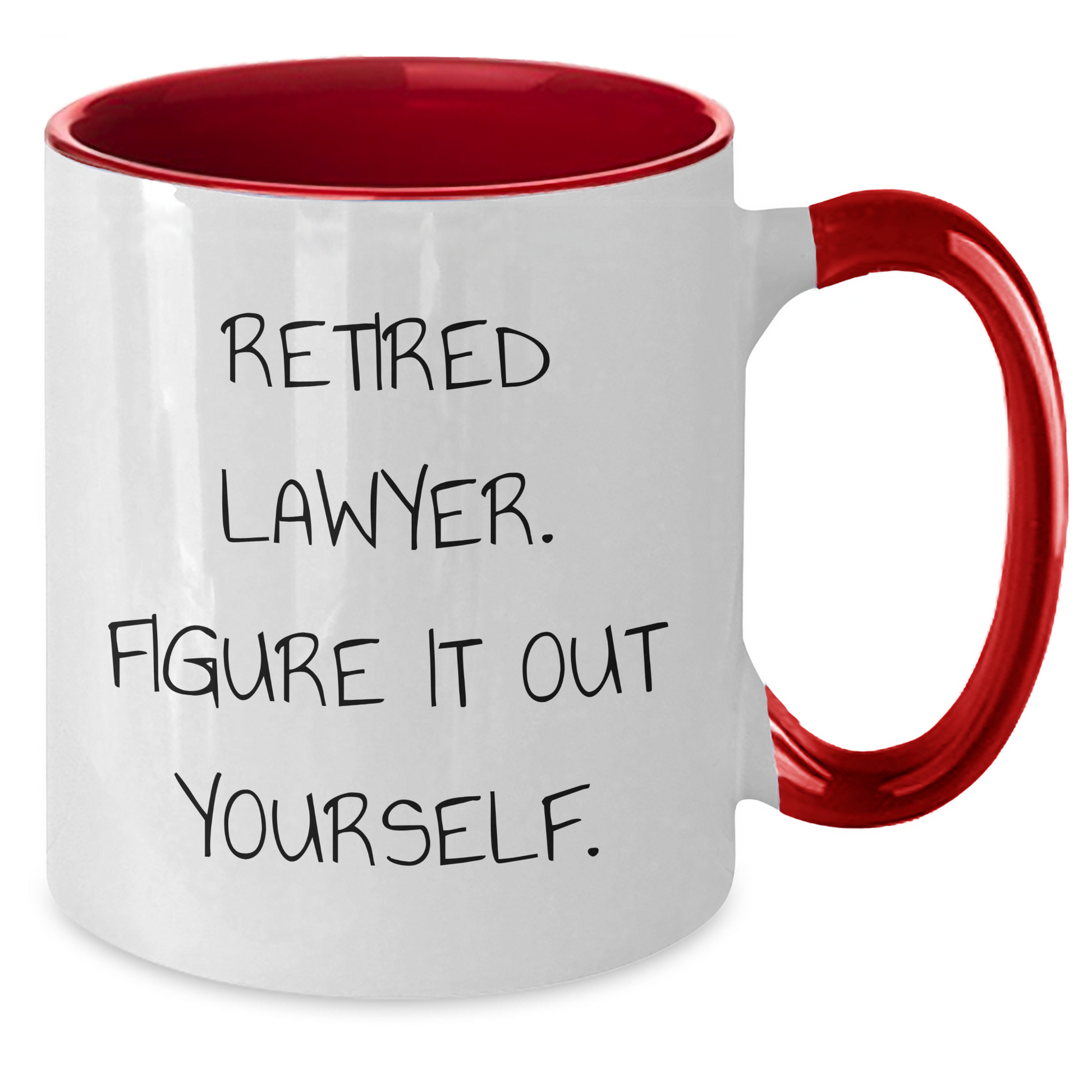 Funny Lawyer Gifts for Men, Retired Lawyer Quote, Two Tone Coffee Mug, Father's Day Unique Gifts from Family - Additional