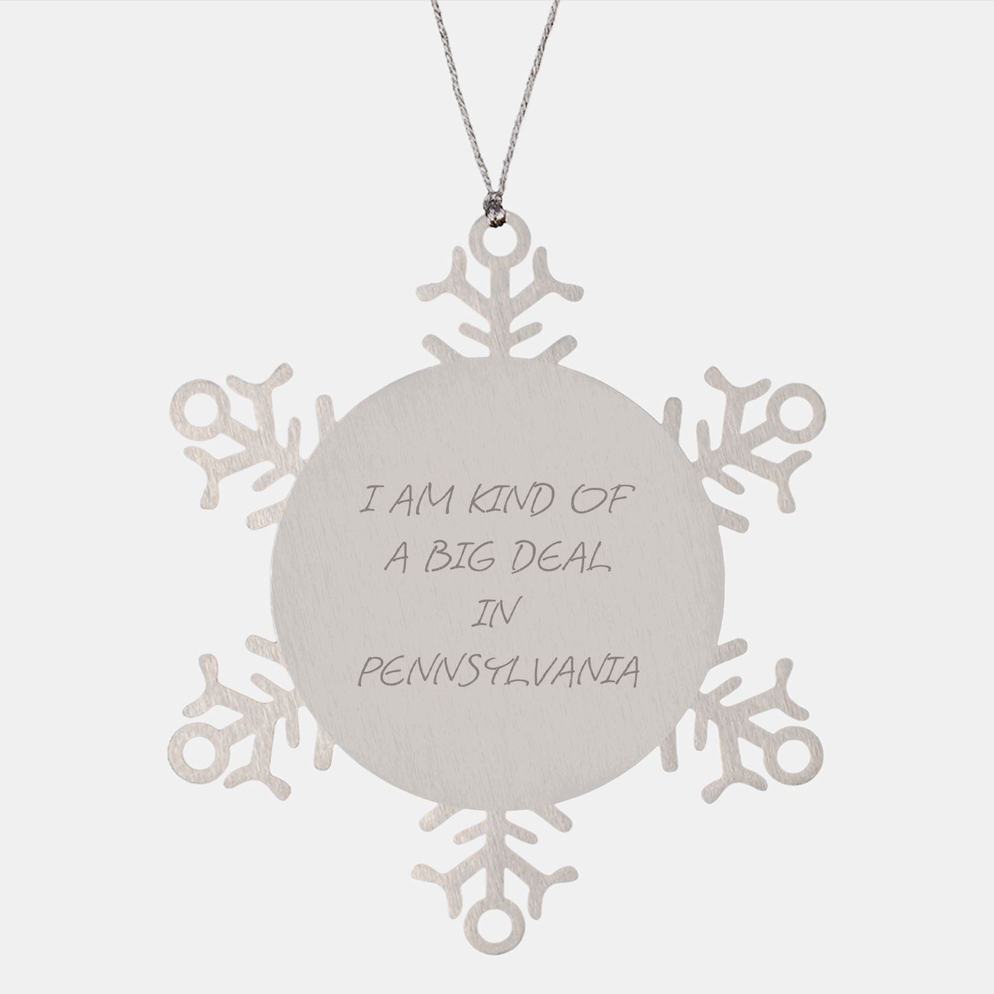 PA Proud Snowflake Ornament, I Am Kind Of A Prime Selection In PA, Premium Stainless Steel, Shatterproof, Gifts from Friends for Family in Pennsylvania, Unique Christmas Unique Gifts - Image 1