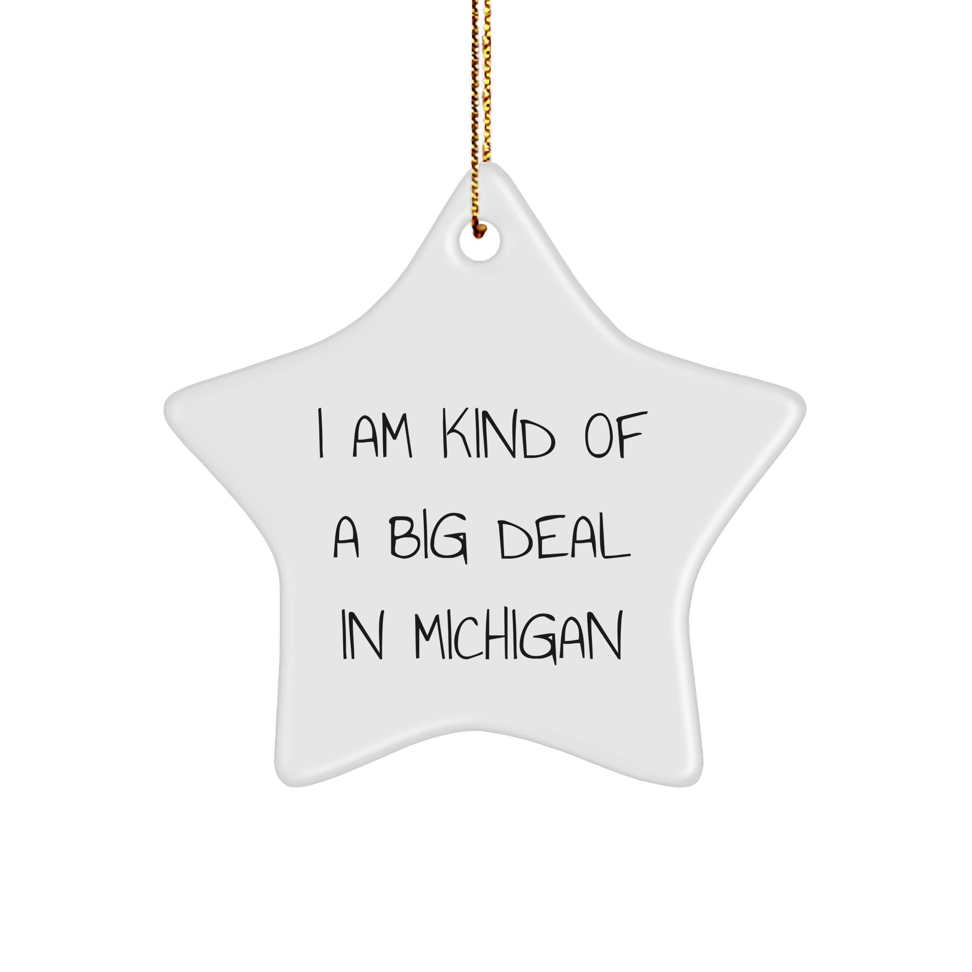 I Am Kind Of A Prime Selection In Michigan Star Ornament - Funny Michigan Gifts for Michigan Lovers - Unique Michigan Christmas Unique Gifts from Friends and Family to Loved Ones - Image 1
