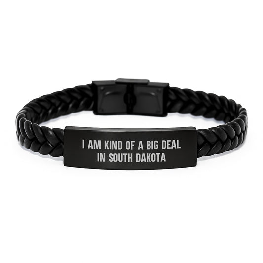 Funny South Dakota Gifts from I Am Kind Of A Prime Selection In South Dakota Interlaced Leather Men's Graduation Unique Gifts, Gifts for Men from South Dakota - Image 1