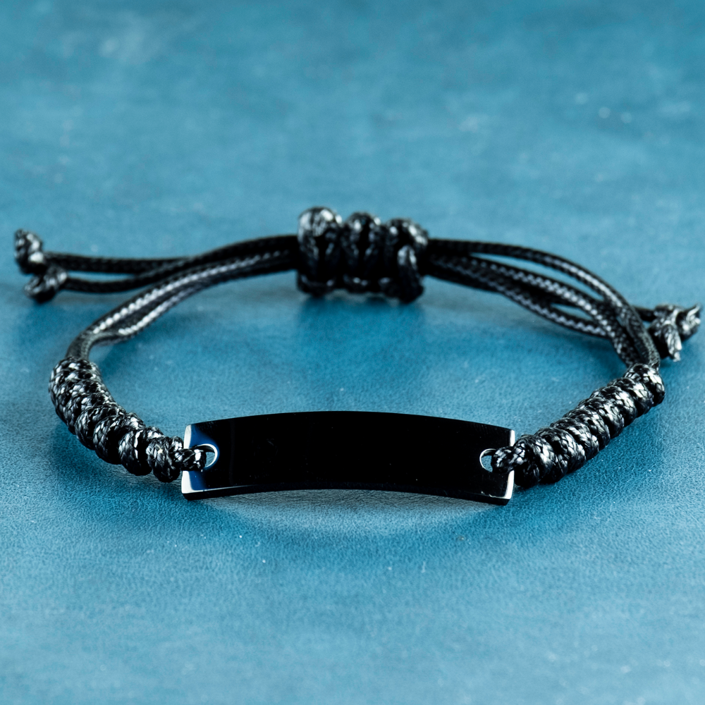 "Black Rope Bracelet for Niece - Inspirational Engraved Gift for Birthday, Christmas, Graduation - Beauty, Joy, and Confidence from Auntie - Unique and Meaningful Present for Her" – view 2