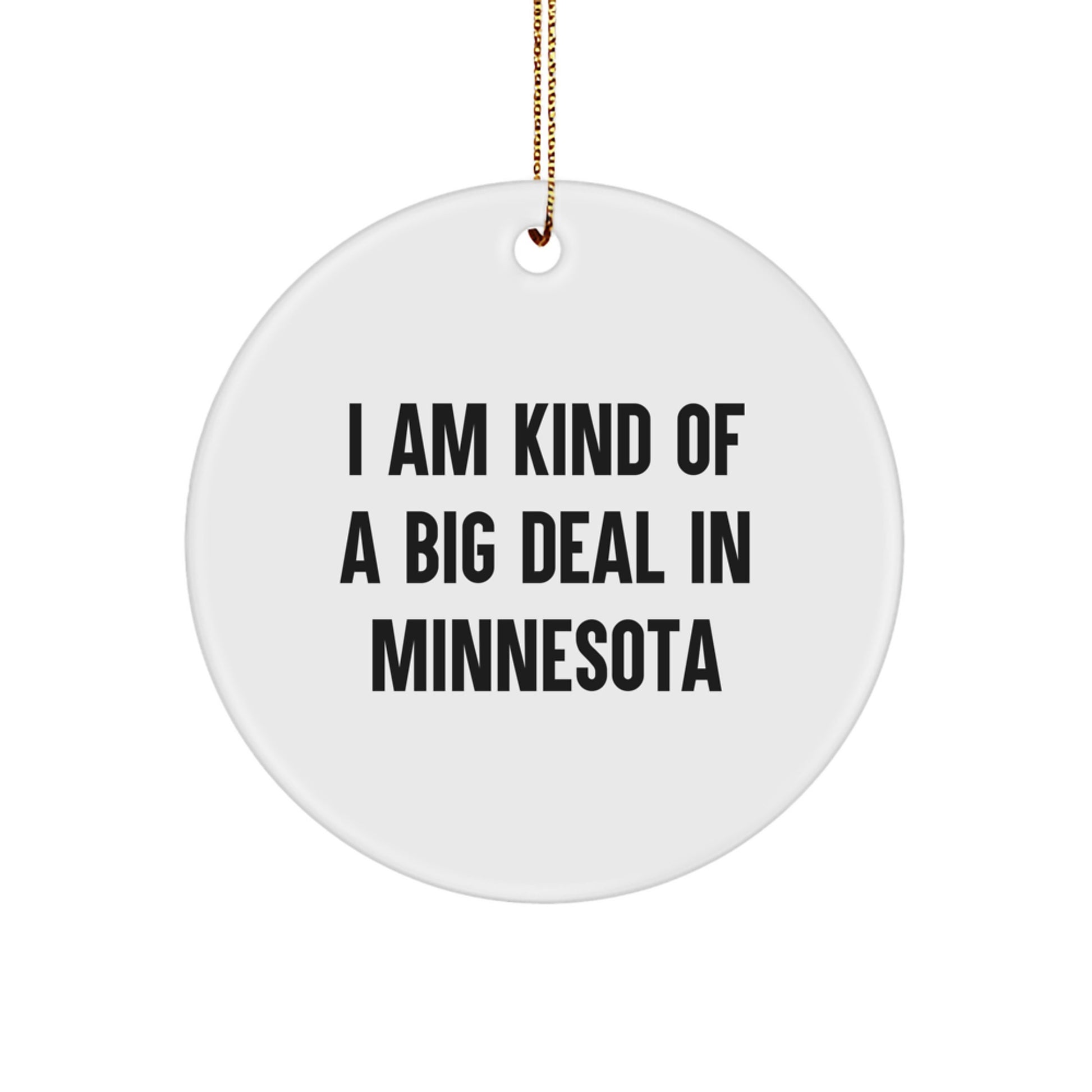 I Am Kind Of A Prime Selection In Minnesota Circle Ornament Gifts from Friends for Christmas - Image 1