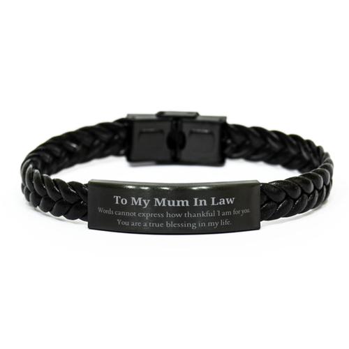 Braided Leather Bracelet Mum In Law Gift You Are A True Blessing In My Life Christmas Birthday Jewelry