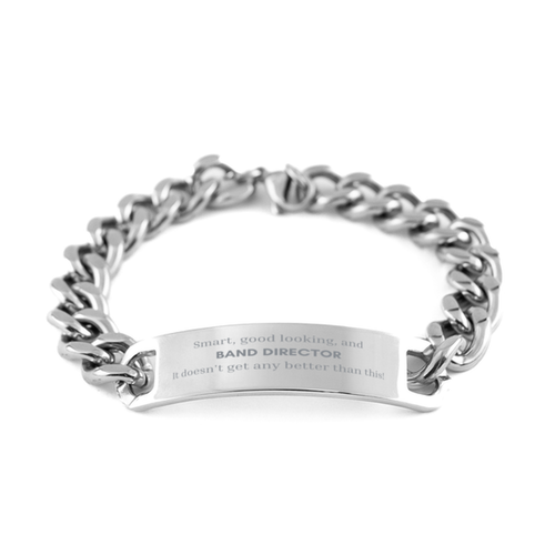 Band Director Cuban Chain Bracelet - Smart and Stylish Gift for Graduation, Veterans Day, or Christmas - Confidence and Inspiration for the Music Lover in Your Life