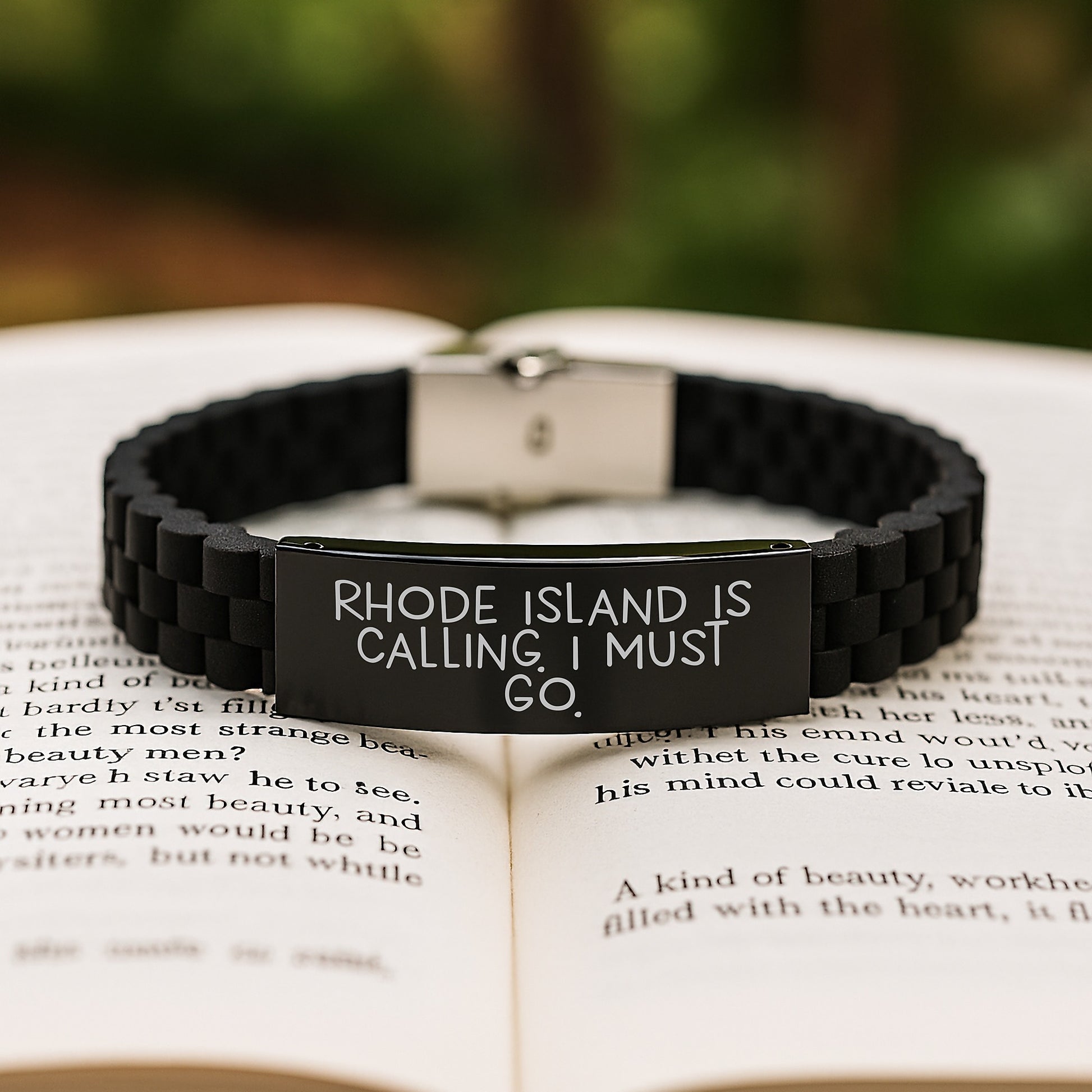 Rhode Island Calling, Glide lock Clasp Gift for Men and Women, Inspirational Quote, Graduation Unique Gifts from Friends, Family - Image 2
