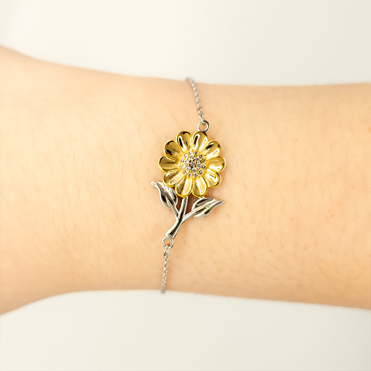 Unique Sunflower Bracelet Gift for Unbiological Dad - Inspirational Fathers Day Jewelry with Engraved Quote for Birthday, Christmas, Graduation - Perfect Thank You Present for Stepdad and Father Figure – view 3