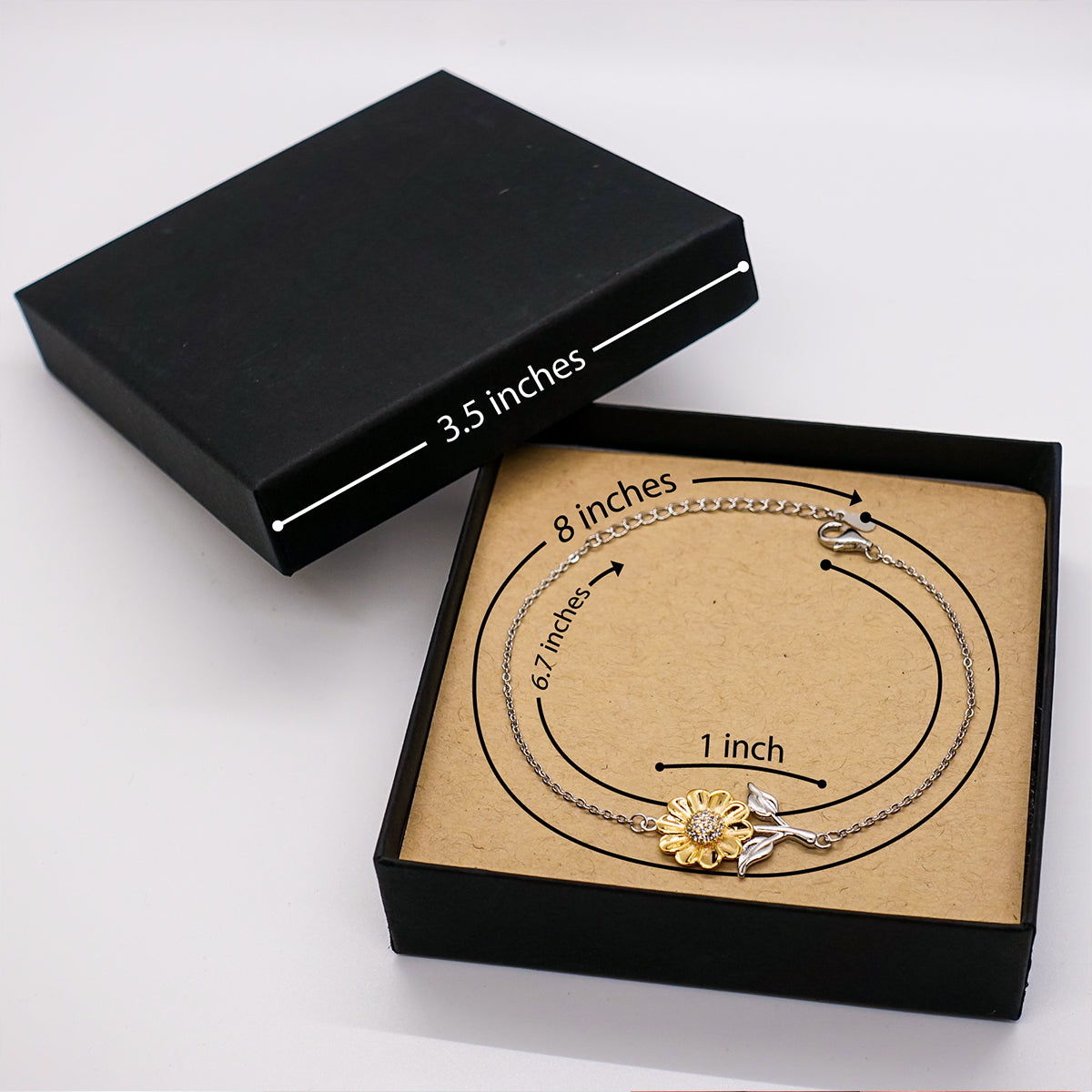 Unique Sunflower Bracelet Gift for Unbiological Dad - Inspirational Fathers Day Jewelry with Engraved Quote for Birthday, Christmas, Graduation - Perfect Thank You Present for Stepdad and Father Figure – view 4