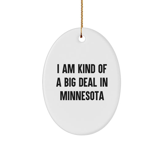 Funny Minnesota Oval Ornament Gifts from Friends for Friends I Am Kind Of A Prime Selection In Minnesota Christmas Unique Gifts - Image 1