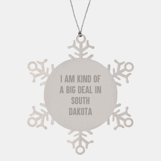 Kind of a Prime Selection Snowflake Ornament from South Dakota, Gifts for Friends, Family, and Coworkers, Funny Christmas Ornament - Image 1
