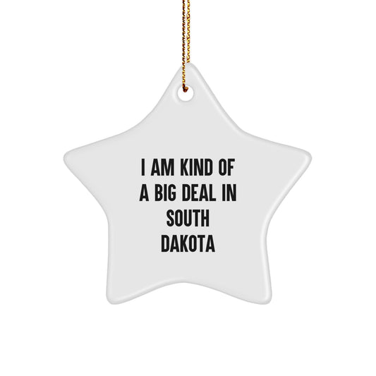 I Am Kind Of A Prime Selection In South Dakota Star Ornament Gifts from Men to Friends, Family, Coworkers for Christmas - Image 1